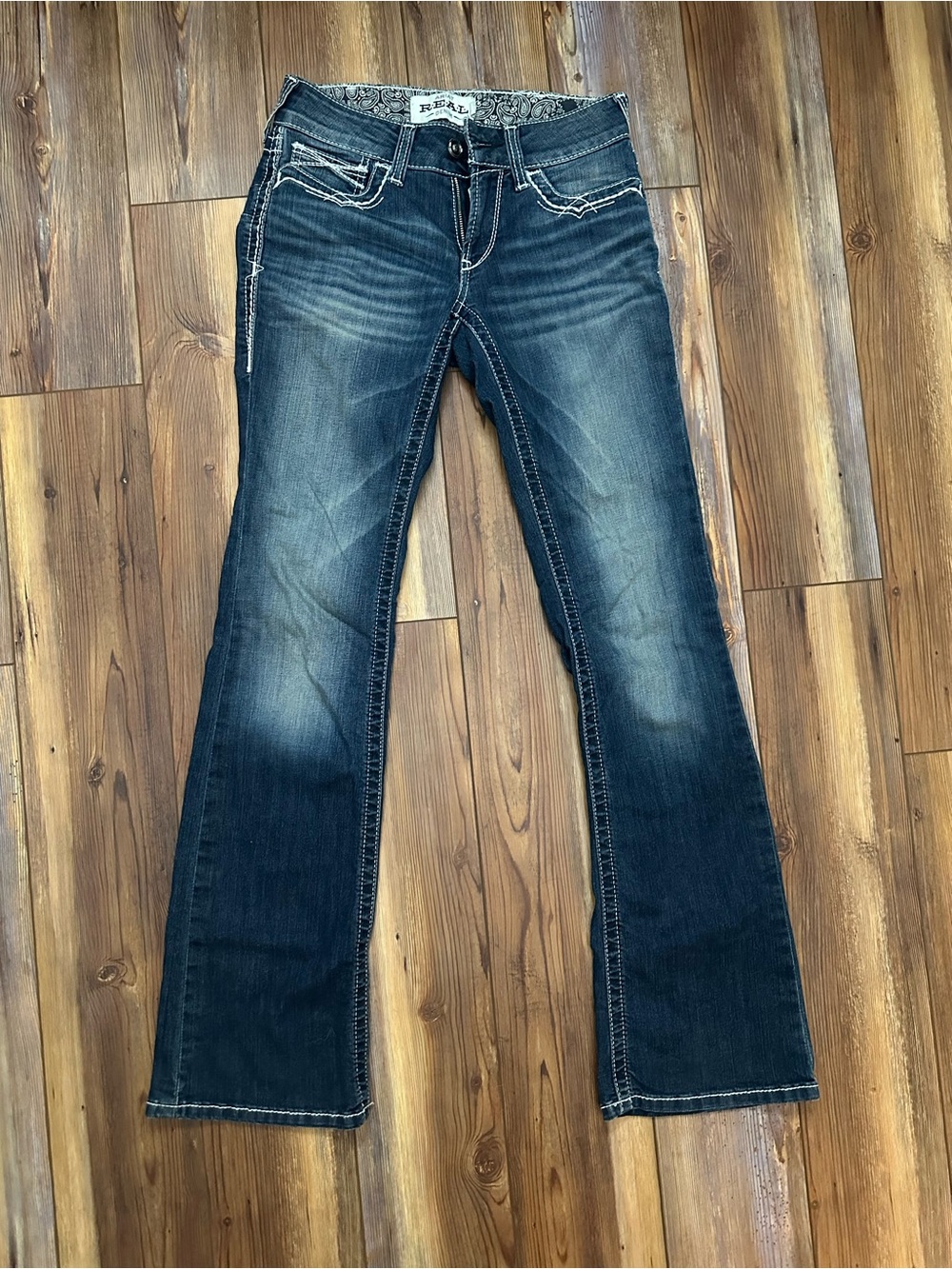Ariat Indigo Flare Jeans with Contrast Stitching